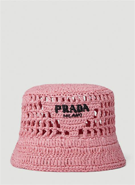 pink prada hat|hot pink prada bucket hat.